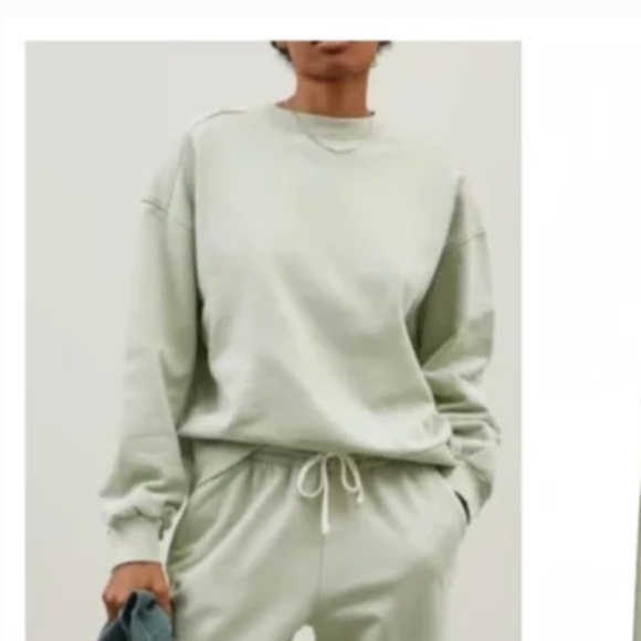 Everlane Tops - Everlane “The Track Oversized Crew” 100% Organic Cotton Light Green Size S